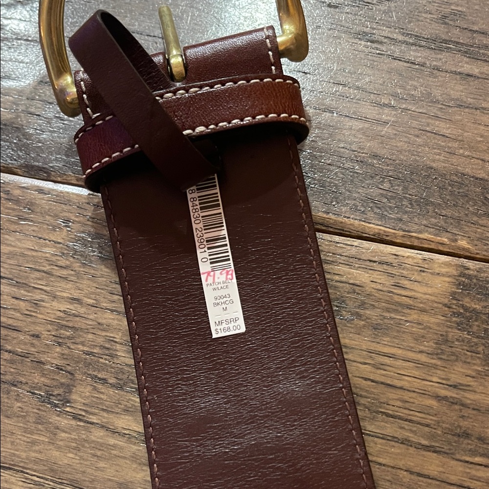 Coach Brown and Tan Belt with Gold Hardware - Picture 9 of 11